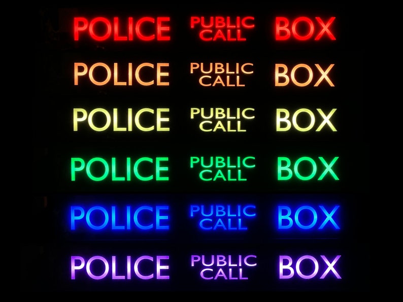 Police Public Call Box TARDIS Lighted Sign Doctor Who w/remote control image 9