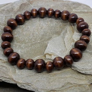 Wooden Bead Bracelet, Multi color wooden beads, lightweight, Men’s Bracelet, Women’s Bracelet, Vineyard Jewelry