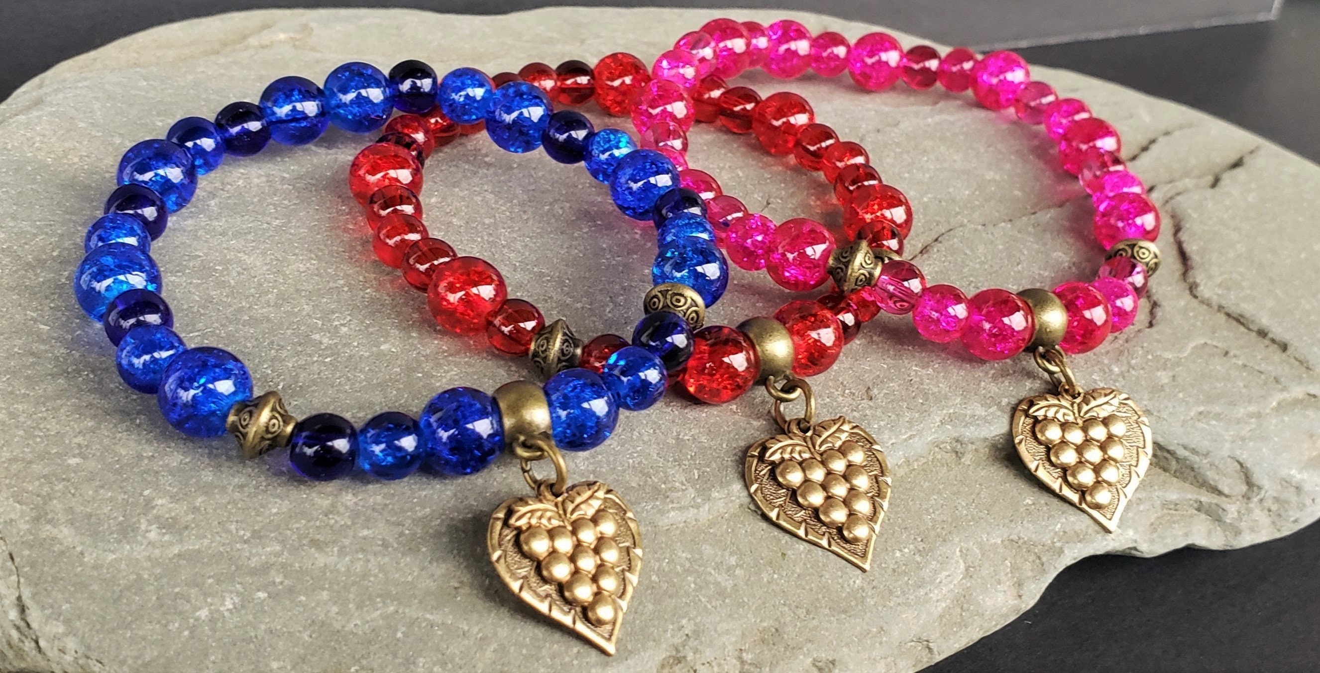 Winery Themed Bracelet Grape Bracelet Wine Lover Turquoise Etsy UK