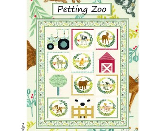Petting Zoo Quilt Pattern: Willow's Farm Animals (Digital PDF)