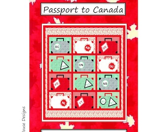 Passport to Canada Digital PDF Quilt Pattern by Coach House Designs