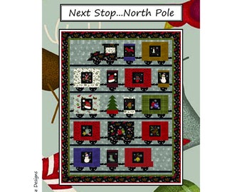 Nächster Halt... Digitales PDF-Quiltmuster „Nordpol“ von Coach House Designs