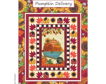 Pumpkin Delivery Digital PDF Quilt Pattern by Coach House Designs