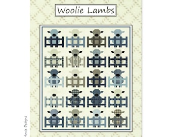 Woolie Lambs Digital PDF Quilt Pattern by Coach House Designs