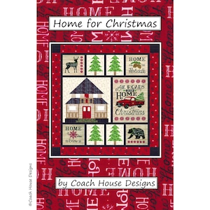 Home for Christmas Digital PDF Quilt Pattern by Coach House Designs