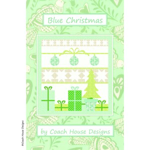 Blue Christmas Digital PDF Quilt Pattern by Coach House Designs