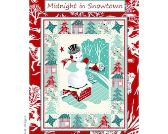 Midnight in Snowtown Digital PDF Quilt Pattern by Coach House Designs