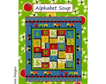 Alphabet Soup Digital PDF Quilt Pattern by Coach House Designs