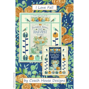 I Love Fall Digital PDF Quilt Pattern by Coach House Designs ** Deb Strain