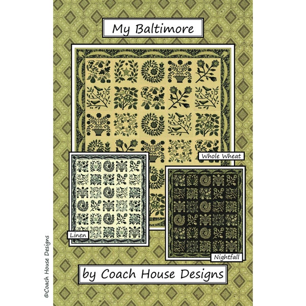 Modèle de courtepointe PDF numérique My Baltimore par Coach House Designs