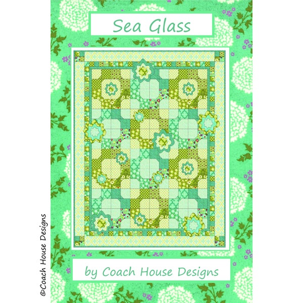 Sea Glass Digital PDF Quilt Pattern by Coach House Designs