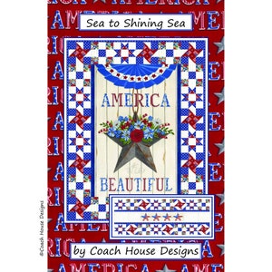 Modello per trapunta digitale in PDF &quot;Sea to Shining Sea&quot; di Coach House Designs