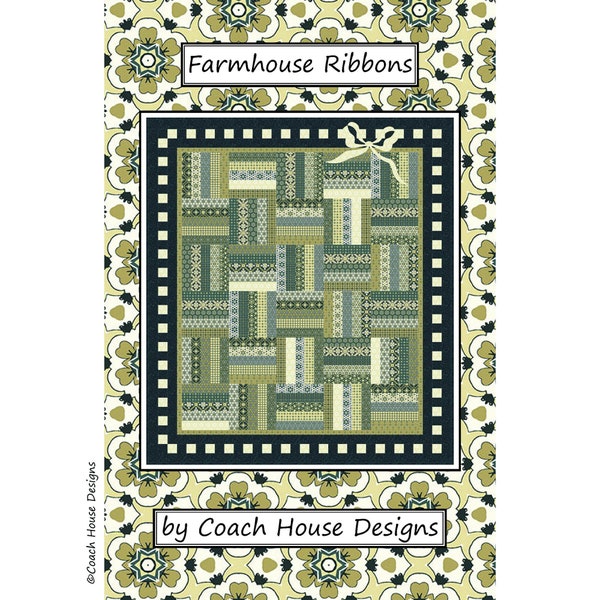 Farmhouse Ribbons Digital PDF Quilt Pattern by Coach House Designs