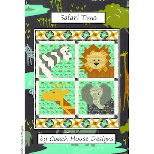 Safari Time Digital PDF Quilt Pattern by Coach House Designs