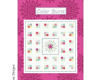 Color Burst Digital PDF Quilt Pattern by Coach House Designs