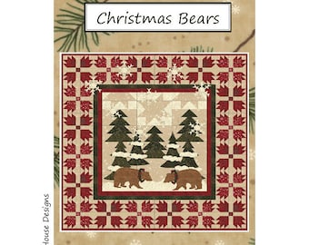Christmas Bears Digital PDF Quilt Pattern by Coach House Designs