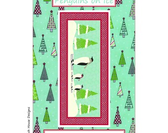 Penguins on Ice Digital PDF Quilt Pattern by Coach House Designs