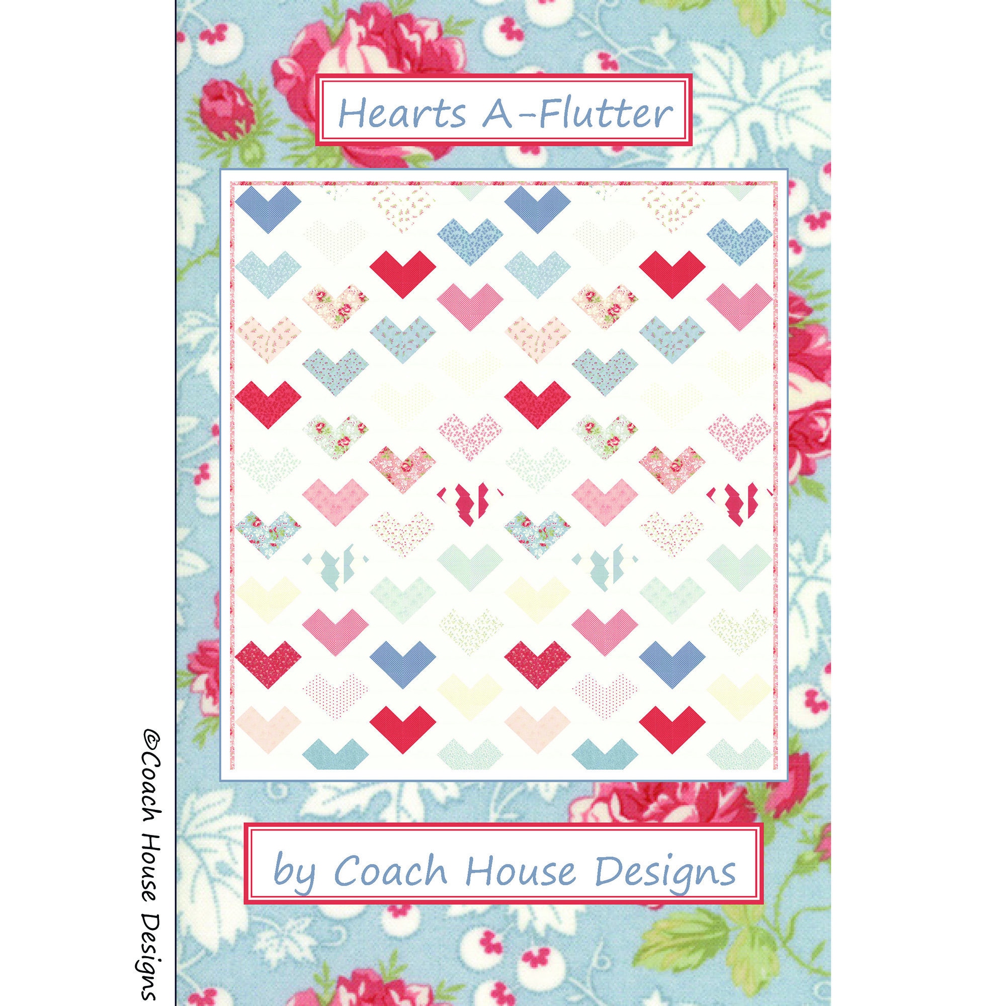 Heartsaflutter Digital PDF Quilt Pattern by Coach House Designs