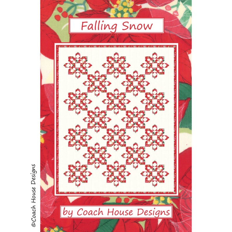 Falling Snow Digital PDF Quilt Pattern by Coach House Designs Etsy