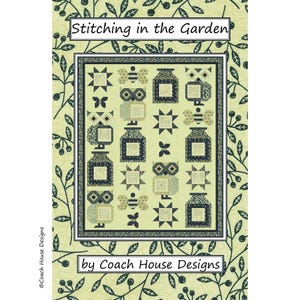 Patrón de edredón descargable en PDF de Stitching in the Garden de Coach House Designs **Tela de KATHY SCHMITZ