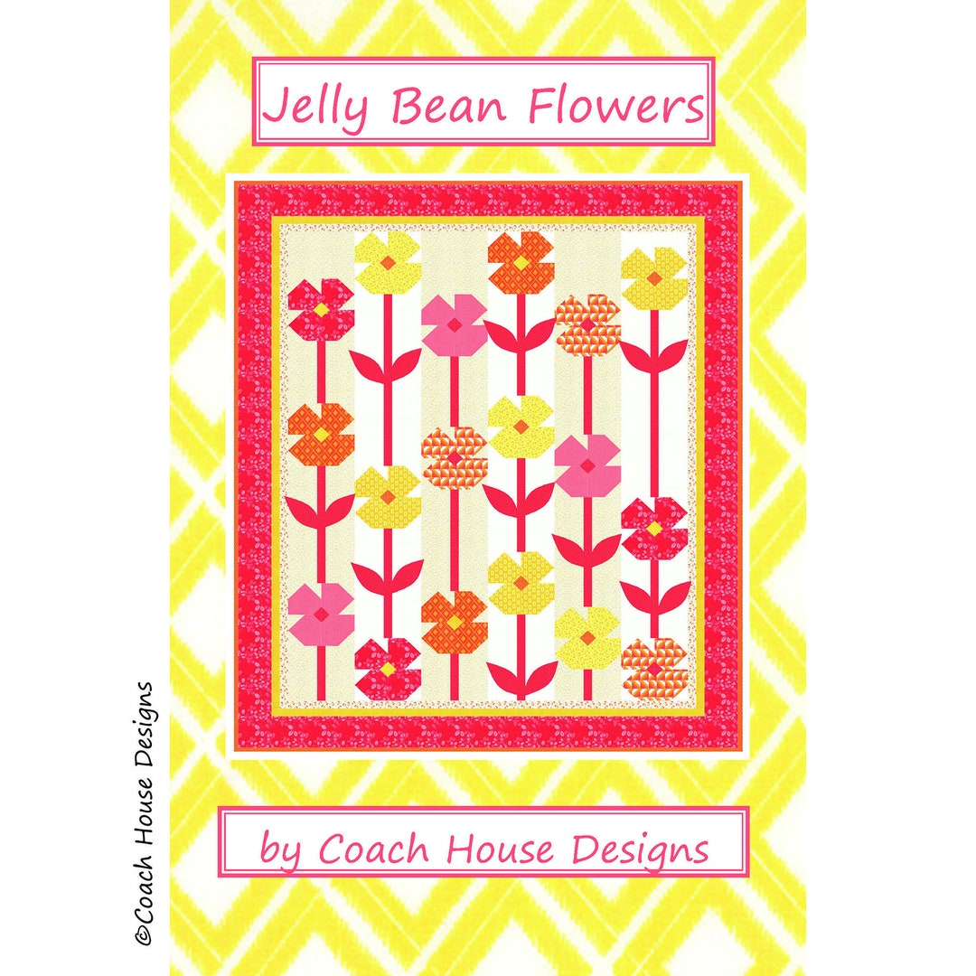 Jelly Bean Flowers Digital PDF Quilt Pattern by Coach House Etsy