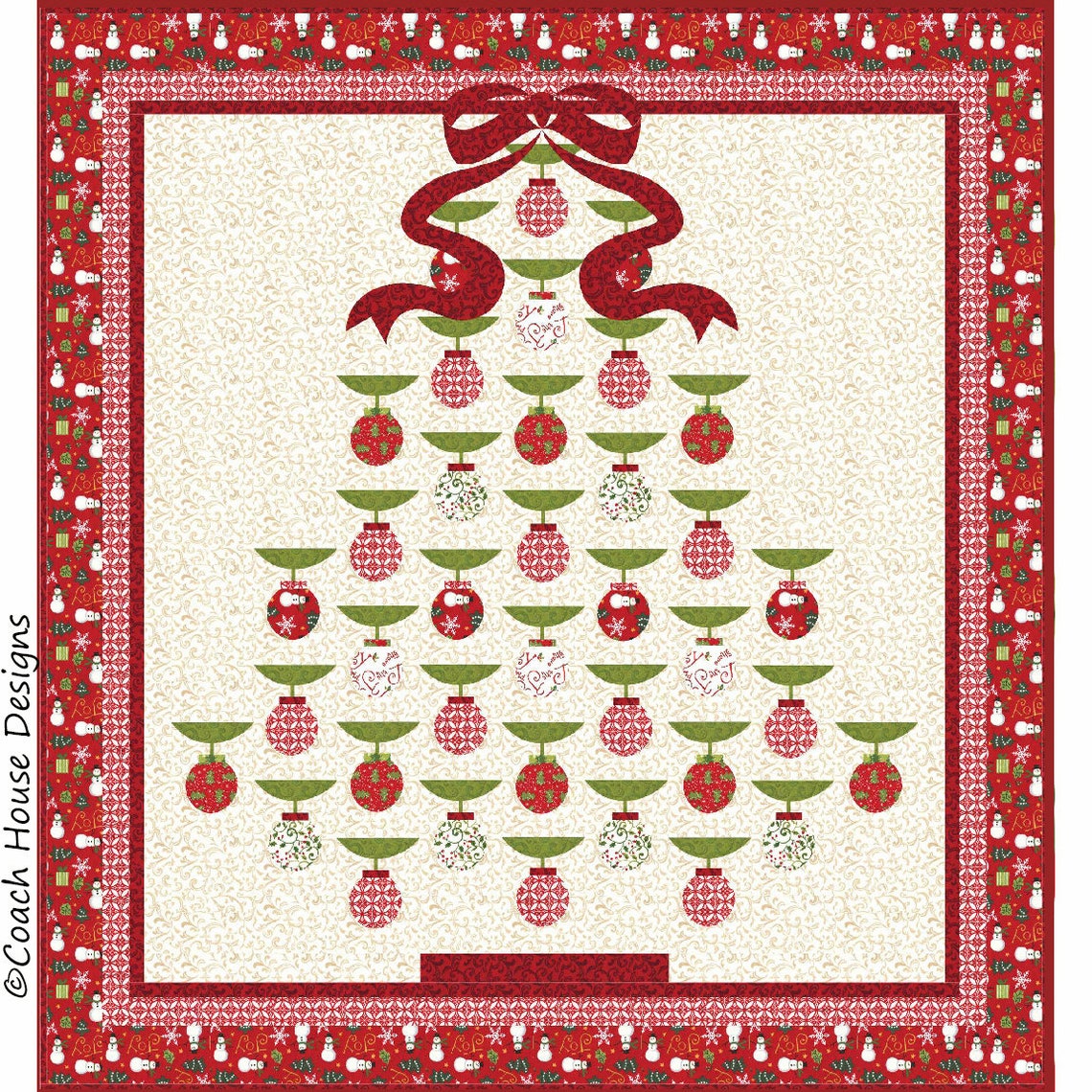 Tree Bells Digital PDF Quilt Pattern by Coach House Designs Etsy Italia
