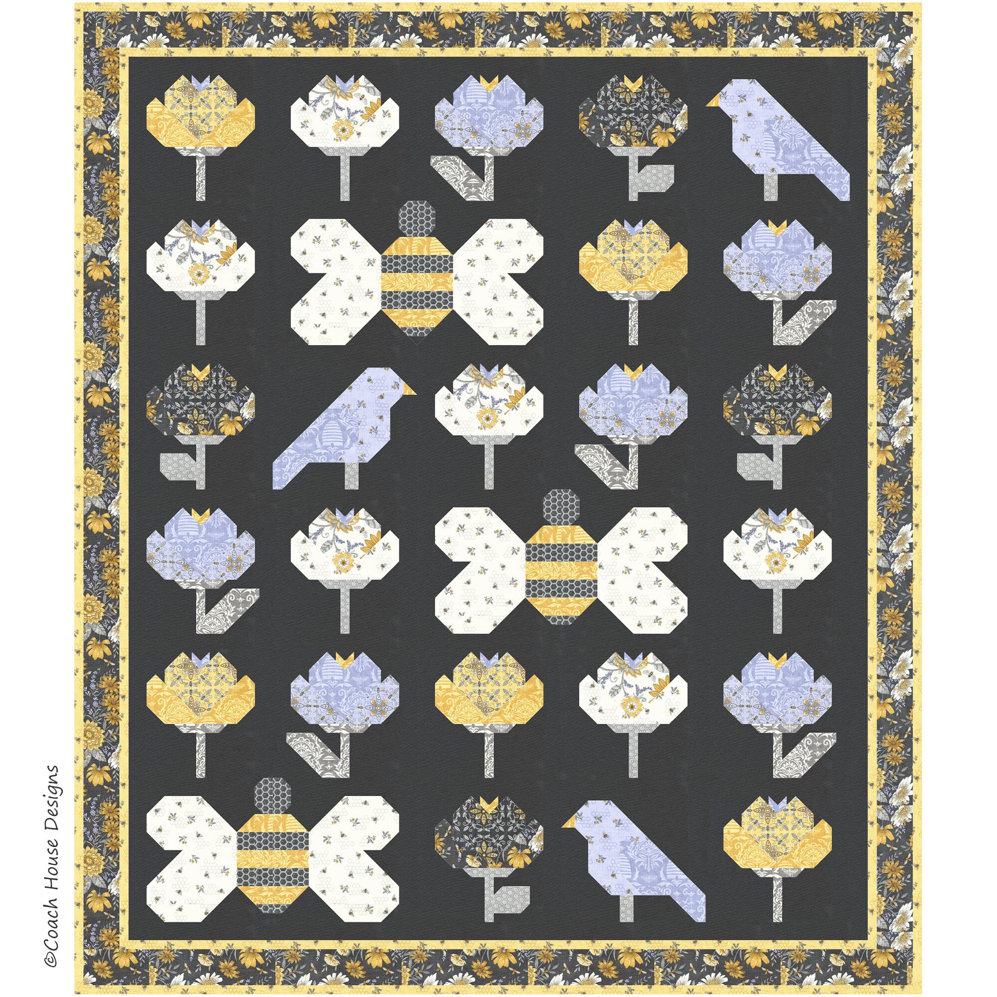 Esa Pattern All Day in the Garden Digital PDF Quilt Pattern by Coach House Designs ...
