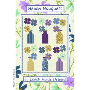 Patrón de edredón descargable en PDF de Beach Bouquets de Coach House Designs