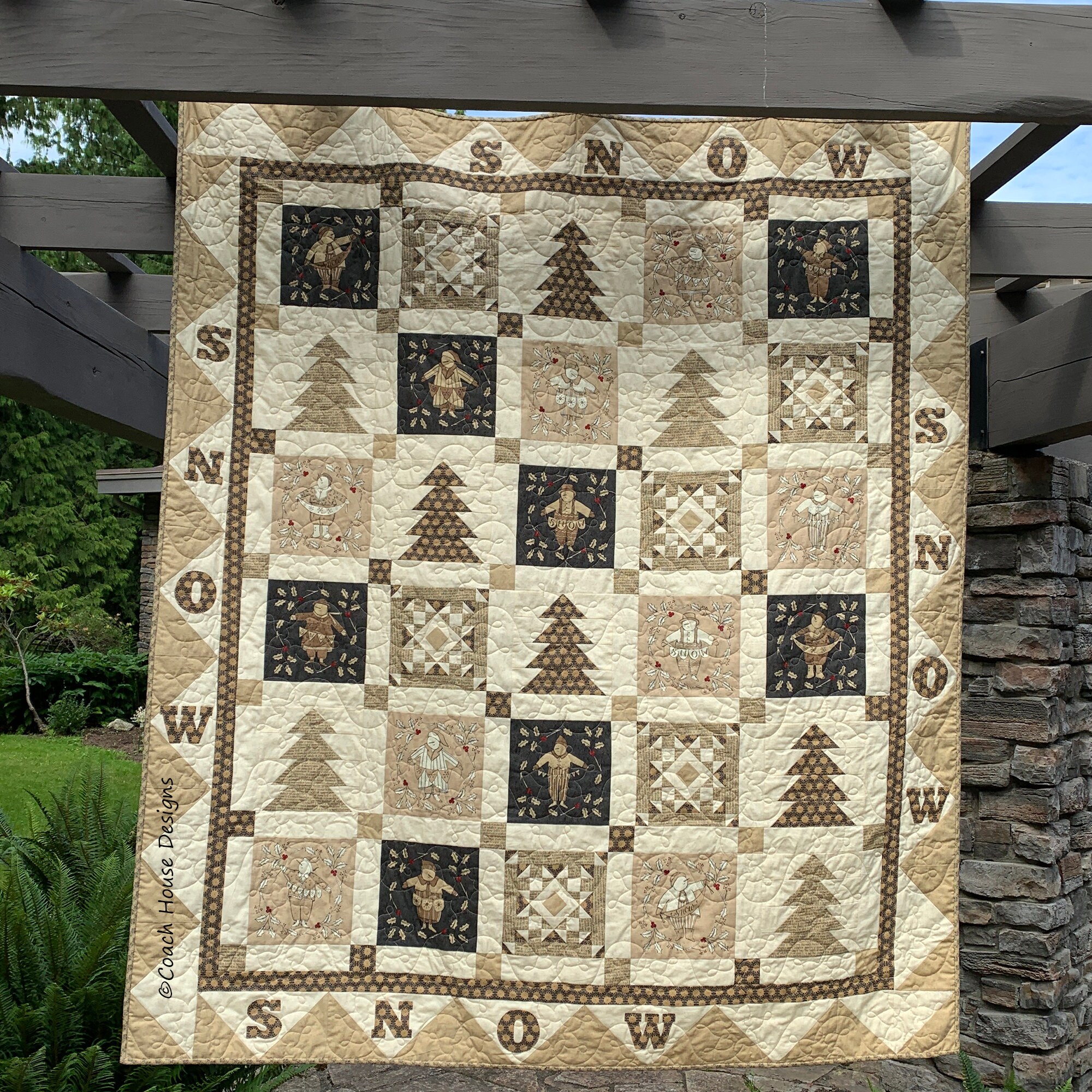Snow Digital PDF Quilt Pattern by Coach House Designs Etsy España