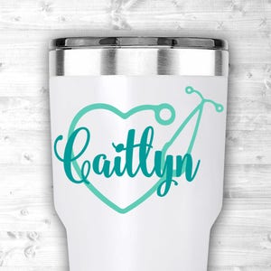 Nurse Stethoscope Decal With Name -  Nurse Graduation Gifts - Nurse Sticker - Nurse Name Decal - Nursing Graduation Gifts - RN Name Sticker