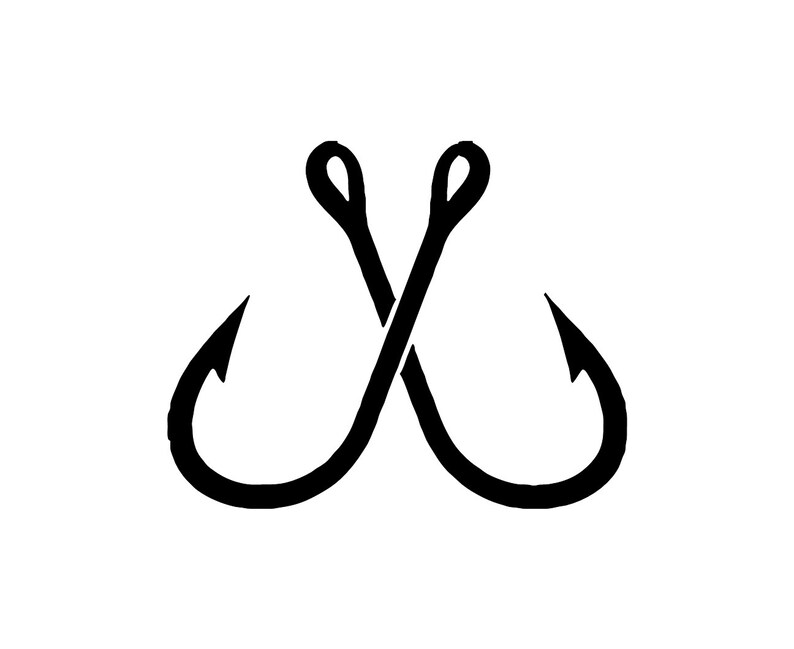Fish Hooks Decal Fishing Decal Yeti Decal Car Decal Etsy
