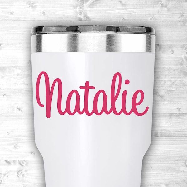 Personalized Name Decal - Custom Vinyl Sticker for Tumblers