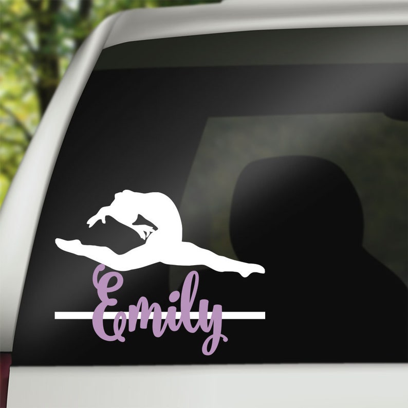 Gymnast Name Decal Gymnastics Name Sticker Sports Name Etsy