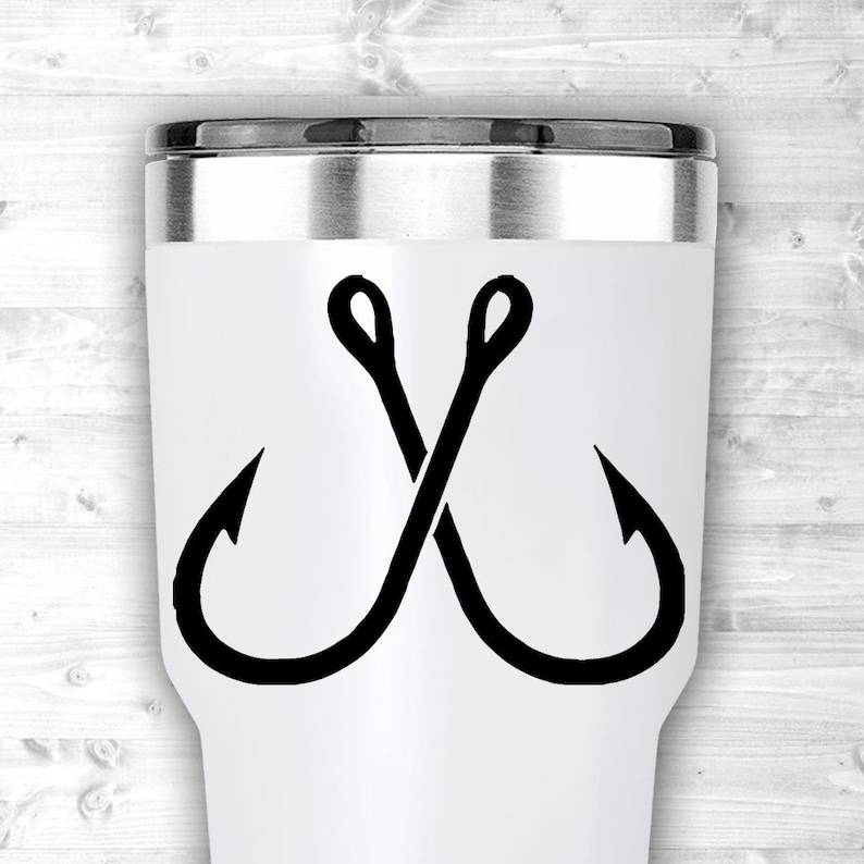 Fish Hooks Decal Fishing Decal Yeti Decal Car Decal Etsy