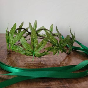 Weed Crown, Pot Leaf Headband, Cannabis Tiara, 420 Headband, Pot Leaf Crown, Weed Tiara, 420 Tiara, Marijuana Crown, Weed Leaf Crown Tiara image 3