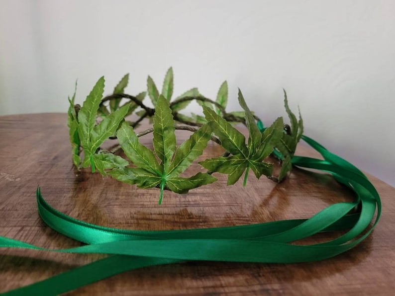 Weed Crown, Pot Leaf Headband, Cannabis Tiara, 420 Headband, Pot Leaf Crown, Weed Tiara, 420 Tiara, Marijuana Crown, Weed Leaf Crown Tiara image 3