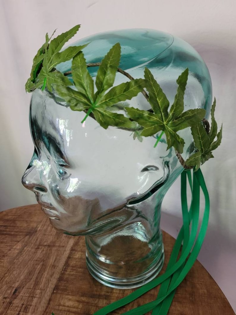 Weed Crown, Pot Leaf Headband, Cannabis Tiara, 420 Headband, Pot Leaf Crown, Weed Tiara, 420 Tiara, Marijuana Crown, Weed Leaf Crown Tiara image 8