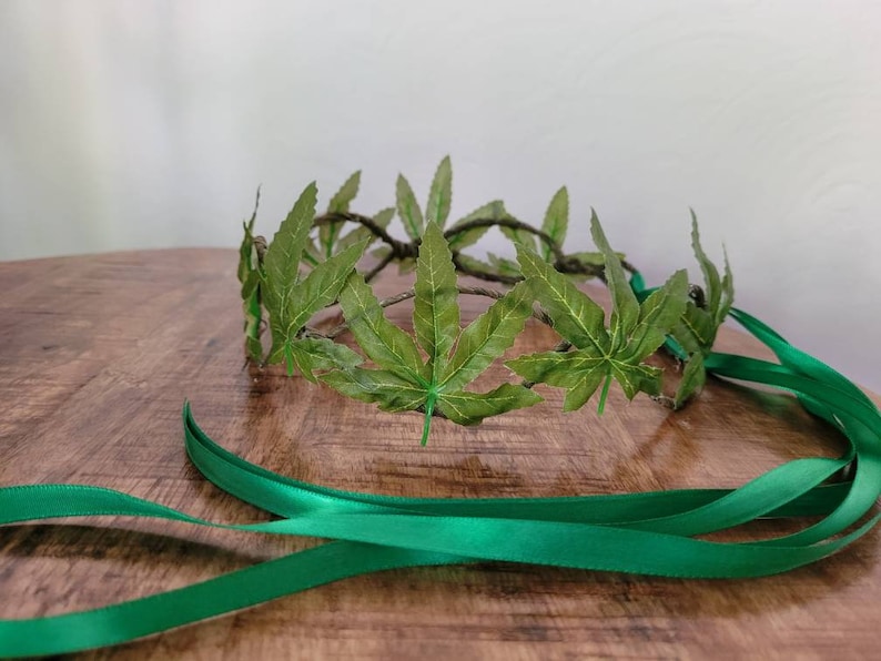 Weed Crown, Pot Leaf Headband, Cannabis Tiara, 420 Headband, Pot Leaf Crown, Weed Tiara, 420 Tiara, Marijuana Crown, Weed Leaf Crown Tiara image 9