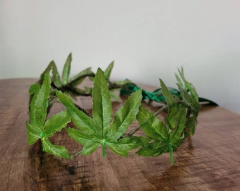 Weed Crown, Pot Leaf Headband, Cannabis Tiara, 420 Headband, Pot Leaf Crown, Weed Tiara, 420 Tiara, Marijuana Crown, Weed Leaf Crown Tiara