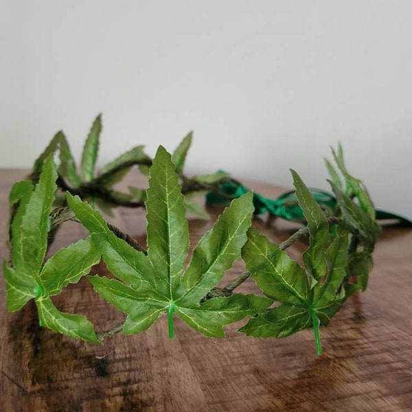 Weed Crown, Pot Leaf Headband, Cannabis Tiara, 420 Headband, Pot Leaf Crown, Weed Tiara, 420 Tiara, Marijuana Crown, Weed Leaf Crown Tiara