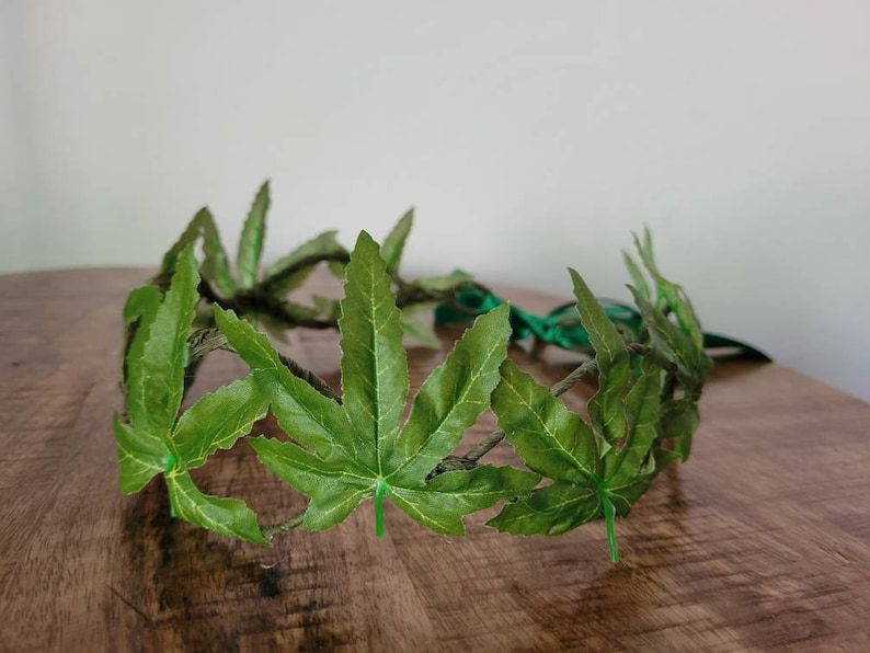 Weed Crown, Pot Leaf Headband, Cannabis Tiara, 420 Headband, Pot Leaf Crown, Weed Tiara, 420 Tiara, Marijuana Crown, Weed Leaf Crown Tiara image 1