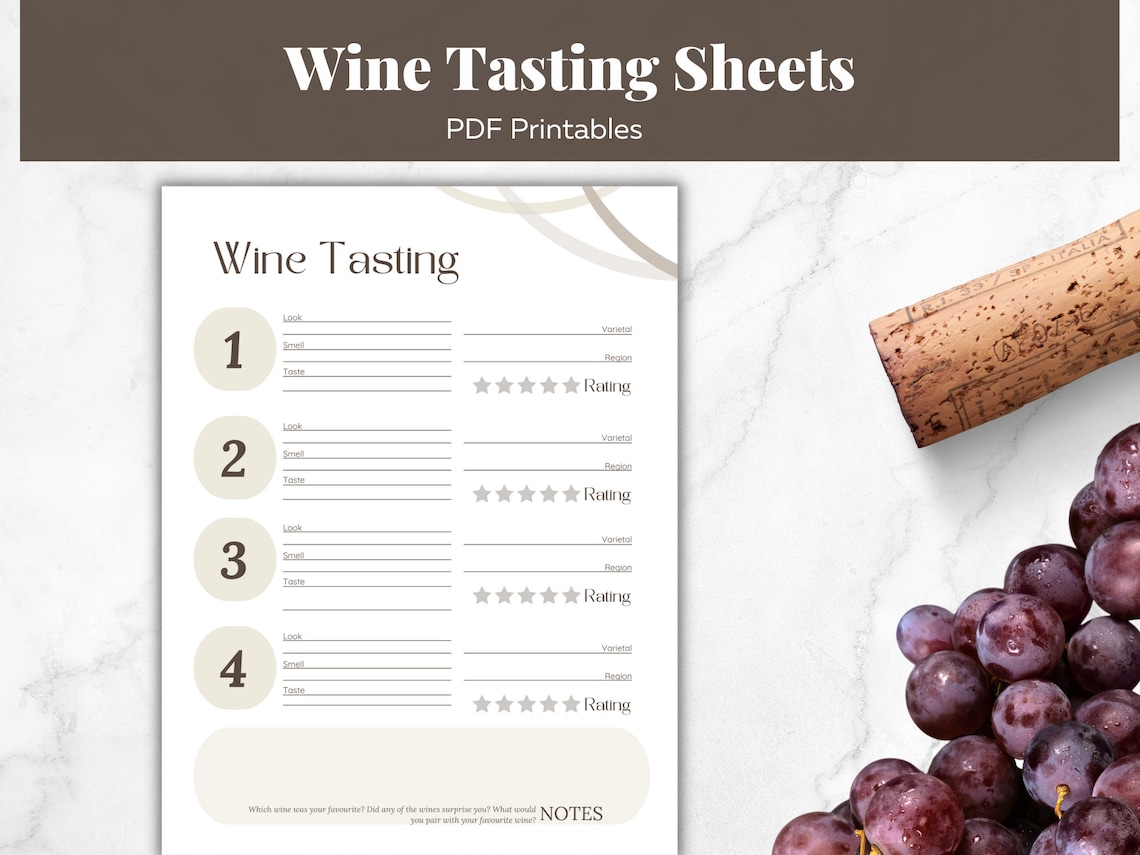 Printable Wine Tasting Sheets Wine Tasting Party Rating Appearance Printable Wine Tasting Sheets Wine Tasting Party Rating Appearance
