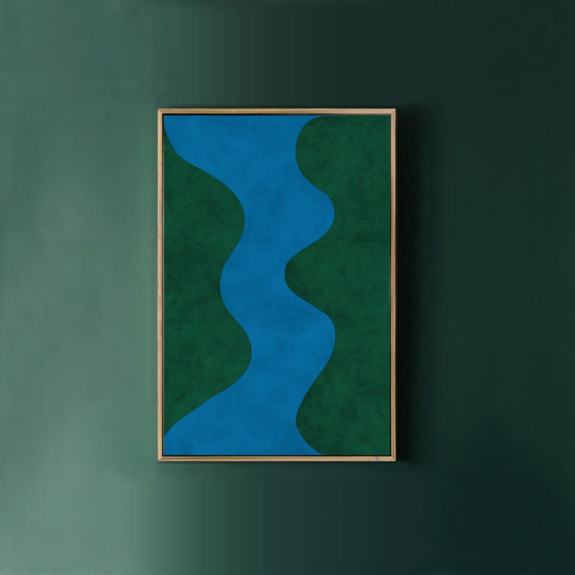 Blue and Green Wall Art Abstract Art Downloadable Print Blue Etsy UK