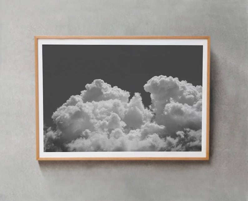 Cloud Print Cloud Wall Art Print Cloud Printable Art Print Etsy