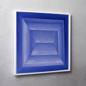 Cobalt Blue Abstract Art Print, Square Wall Art Downloadable Art Print, Large Abstract Digital Print, Contemporary Printable Art 30x30 image 4