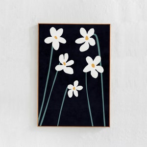 Spring Flowers, Printable Wall Art: Modern Scandi Boho Decor, Floral Prints, Wall Art Downloadable Art Print. Large Scandi Poster, 24x36