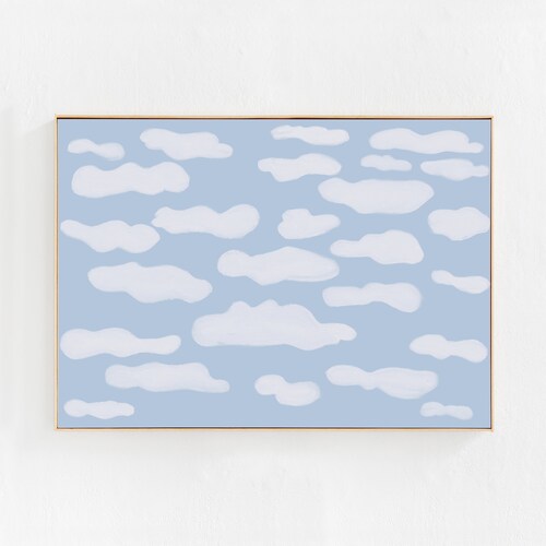 Sky Blue Wall Art Extra Large Digital Downloadable Print Wall Etsy