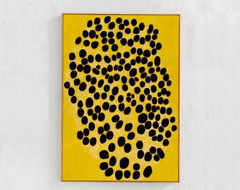 Instant Download PRINTABLE ART: Yellow Mustard Wall Art, Scandi Boho Home Decor. Eclectic Art Print, Abstract Downloadable Art Print Poster