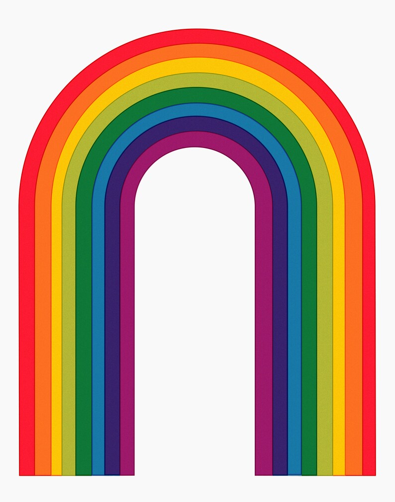 Rainbow Printable Wall Art Rainbow Art Print Playroom Wall - Etsy