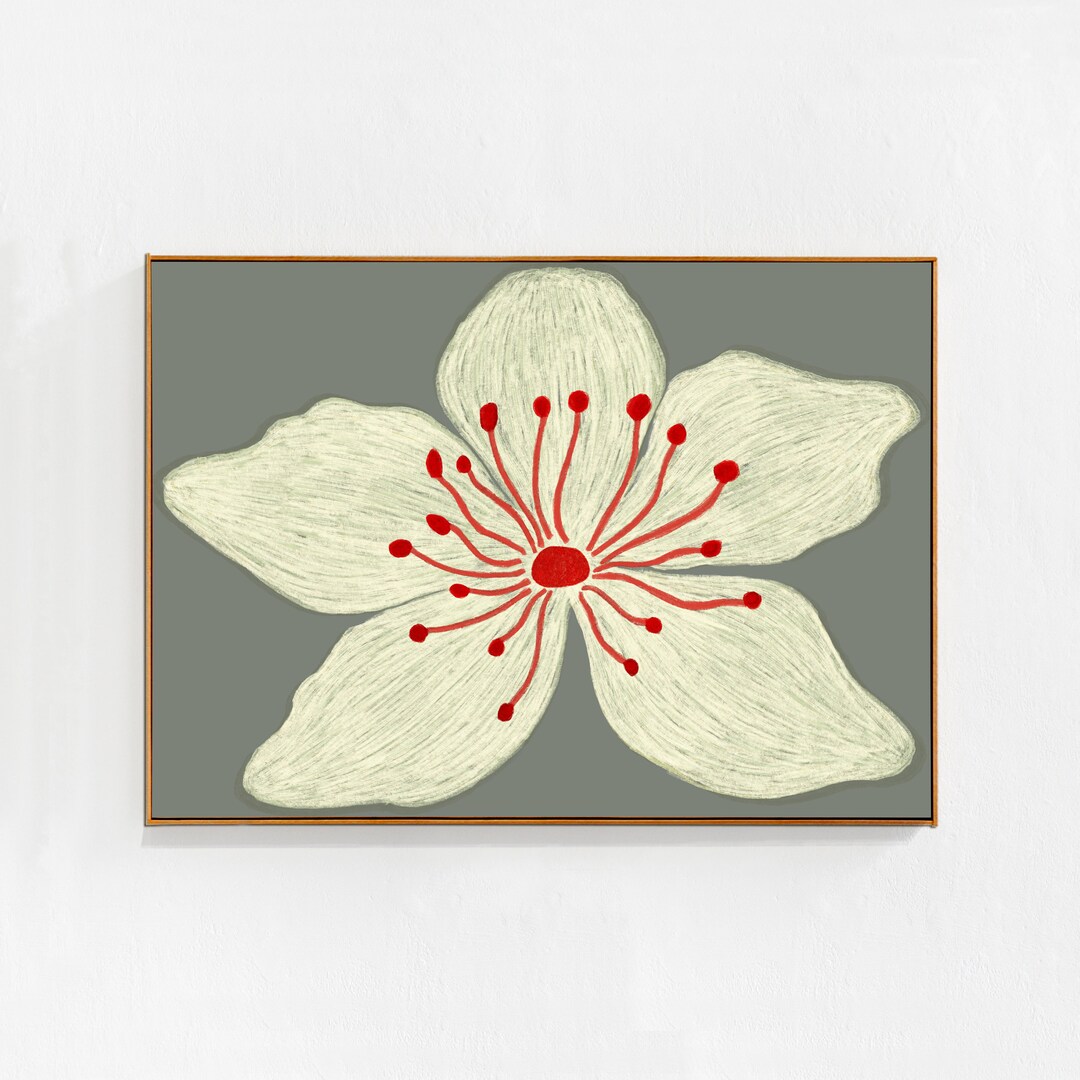 Sage Green and Beige Floral Wall Art for Living Room Bedroom Etsy UK